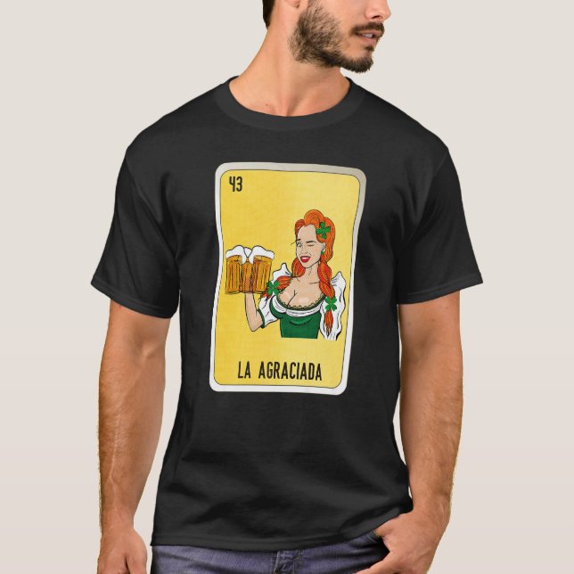 Camiseta La Agraciada Mexican Slang Lottery Bingo Cards   (Anverso)