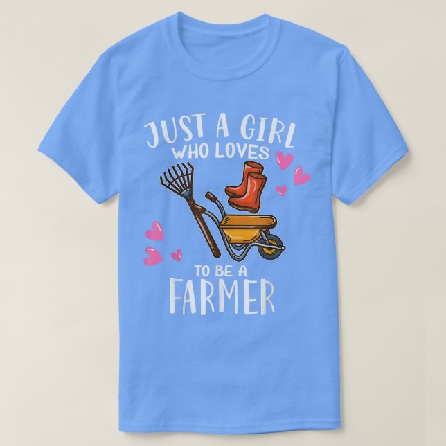 Camiseta La Agricultura Agrícola Es Un Chica Que Ama Ser Un (Diseño del anverso)
