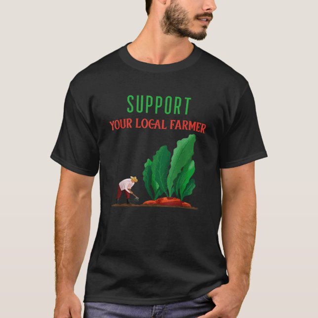 Camiseta La agricultura de mercado de los agricultores ayud (Anverso)