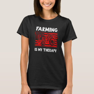 Camiseta La Agricultura Es Mi Terapia Viejo Con Un Tractor