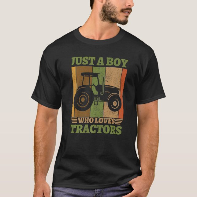 Camiseta La agricultura retro sólo un chico que ama el rast (Anverso)
