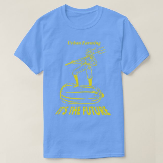 Camiseta La agricultura urbana es el futuro (amarillo) (Diseño del anverso)