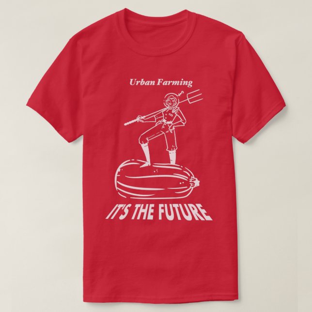 Camiseta La agricultura urbana es el futuro (blanco) (Diseño del anverso)
