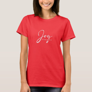 Camiseta La Alegría Básica Roja Para La Impresión Mundial