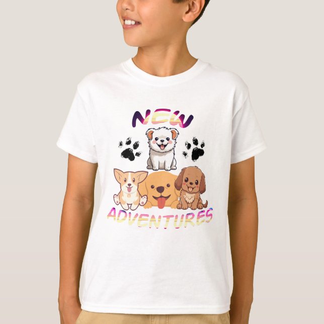 Camiseta La alegría con los perros lindos (Anverso)