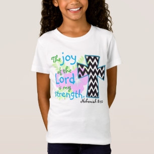 Camiseta La alegría del verso Nehemiah de la biblia del