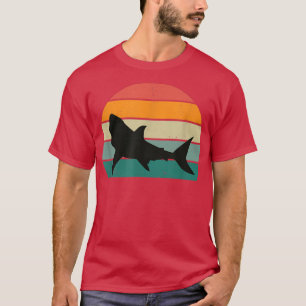 Camiseta La aleta del tiburón mordió mar de peces depredado