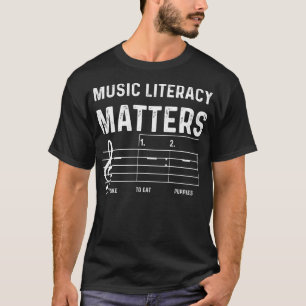 Camiseta La Alfabetización Musical Importa Que Me Gusta Com
