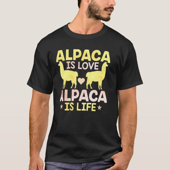 Camiseta La Alpaca es amor La Alpaca Es La Vida Llama (Anverso)