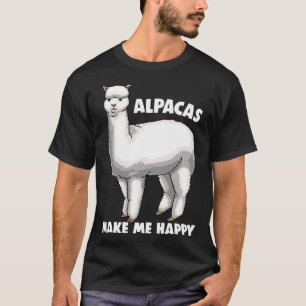 Camiseta La Alpaca me hace feliz Tees La Llama Gráfica Alpa