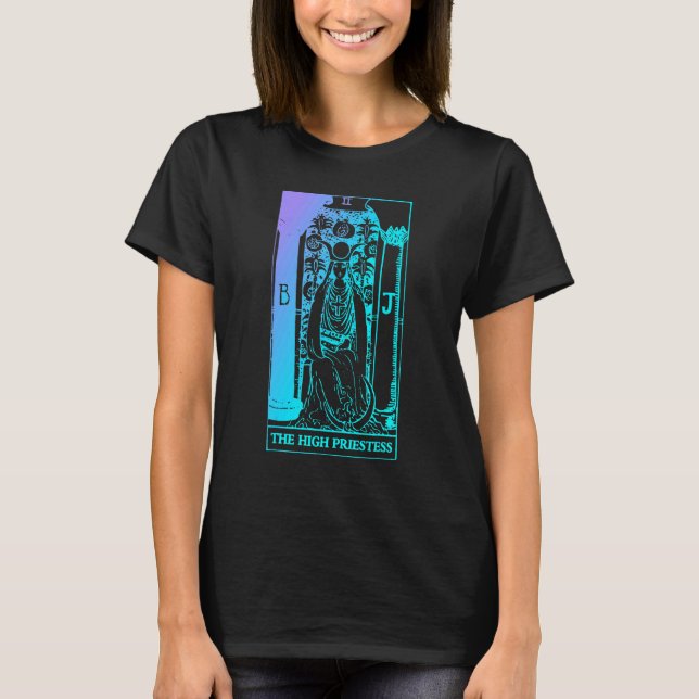 Camiseta La alta sacerdotisa Tarot Card Rider Waite Witchy (Anverso)