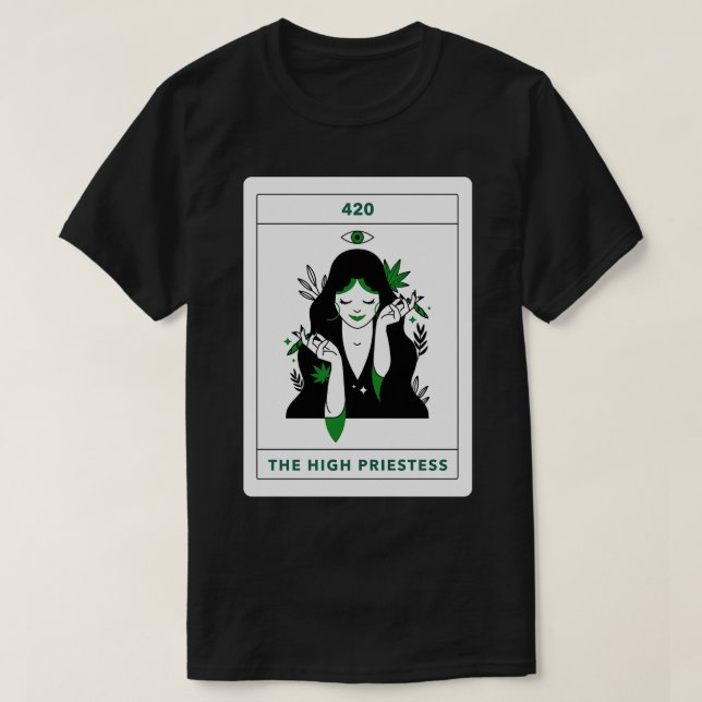 Camiseta La alta sacerdotisa Tarot d Goddess (Diseño del anverso)