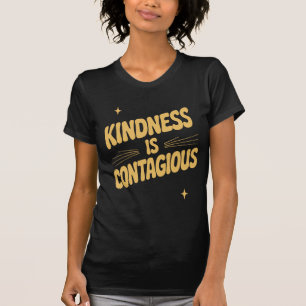 Camiseta La amabilidad es contagiosa Tipografía retro negri