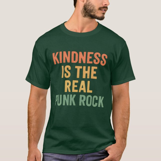 CAMISETA LA AMABILIDAD ES LA VERDADERA ROCA DE PUNK (Anverso)