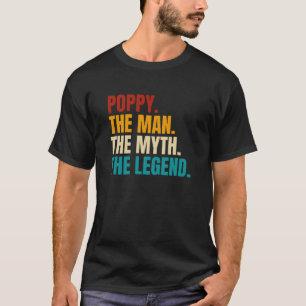 Camiseta La amapola retro vintage El hombre el mito la leye