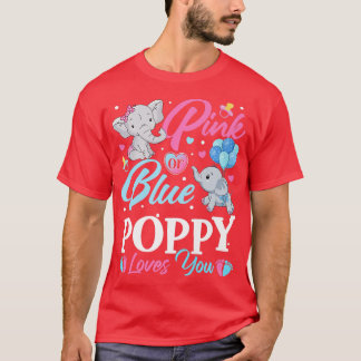 Camiseta La amapola rosa rosa azul elefante te encanta el e