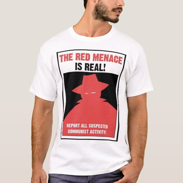 Camiseta La amenaza roja contra el Poster comunista (Anverso)