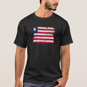 Camiseta La amistad con la bandera de Liberia y el orgullo