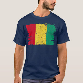 Camiseta La amistad con la bandera guineana Orgullo Vintage