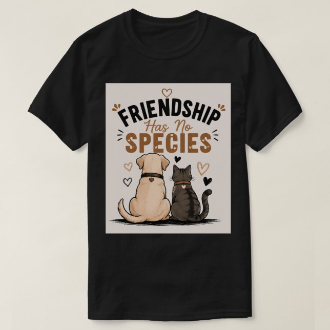 Camiseta La Amistad No Tiene Especie (Diseño del anverso)