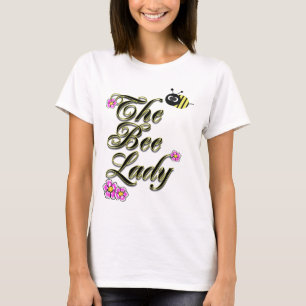 Camiseta la ampliación de foto de la señora de la abeja