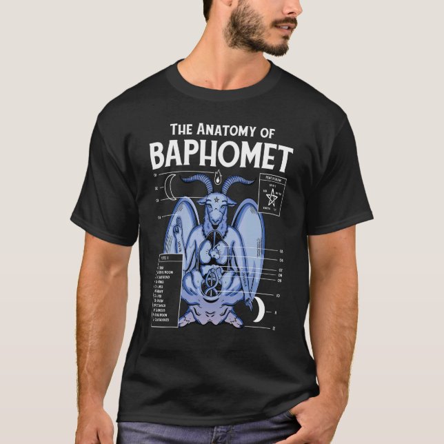 Camiseta La Anatomía De Baphomet Satanic Occult Horror Defi (Anverso)