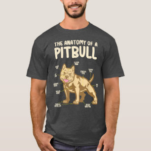 Camiseta La anatomía de un amante de los perros Pitbull, di
