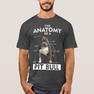 Camiseta La anatomía de un amante de los perros Pitbull, di