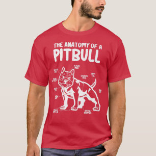 Camiseta La anatomía de un amante de los perros Pitbull, di