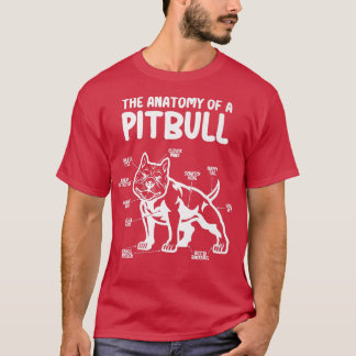 Camiseta La anatomía de un amante de los perros Pitbull, di