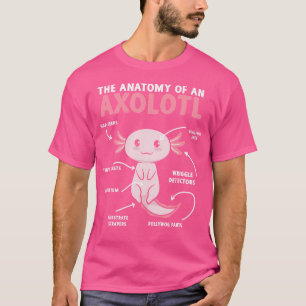 Camiseta La Anatomía De Un Axolotl Divertido Axolotl Salama