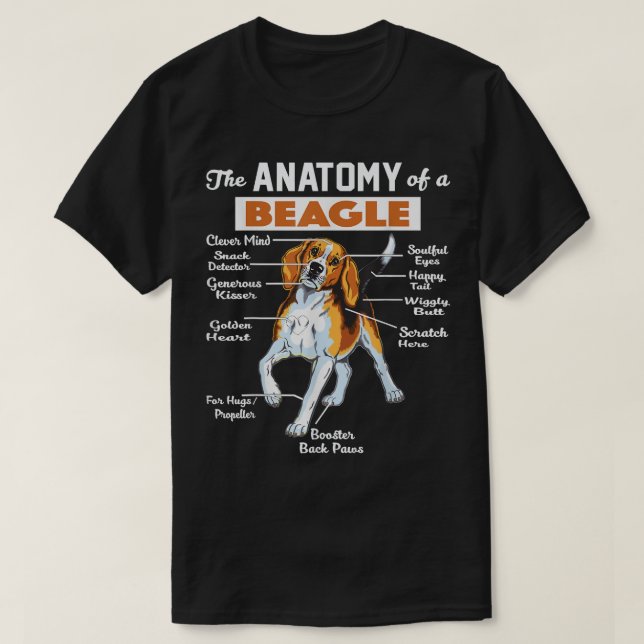 Camiseta La Anatomía De Un Beagle  (Diseño del anverso)