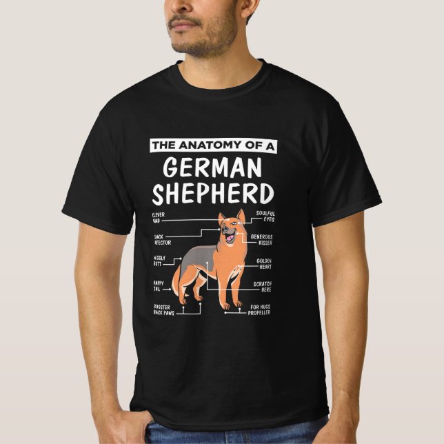 Camiseta La Anatomía De Un Pastor Alemán (Anverso)