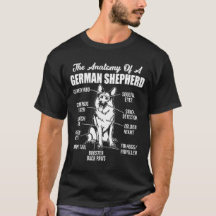 Camiseta La Anatomía De Un Pastor Alemán Perro Perro Hombre