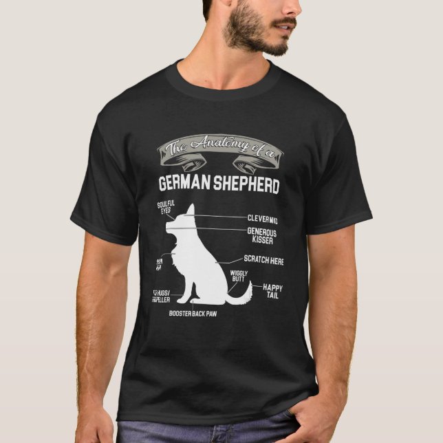 Camiseta La Anatomía De Un Perro Pastor Alemán (Anverso)