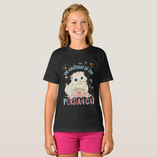 Camiseta La Anatomía Del Gato Persa (Anverso completo)
