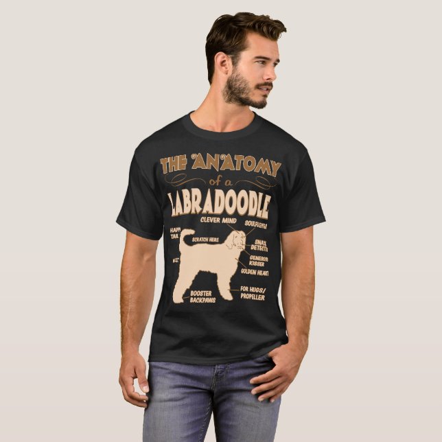 Camiseta La anatomía del regalo de los amantes del mascota (Anverso completo)