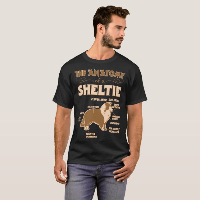 Camiseta La anatomía del regalo de los amantes del mascota (Anverso completo)