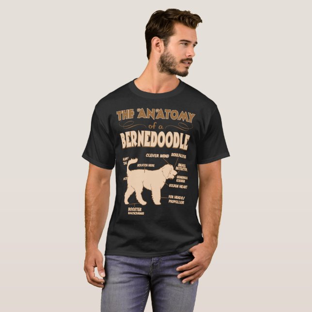 Camiseta La anatomía del regalo de los amantes del mascota (Anverso completo)