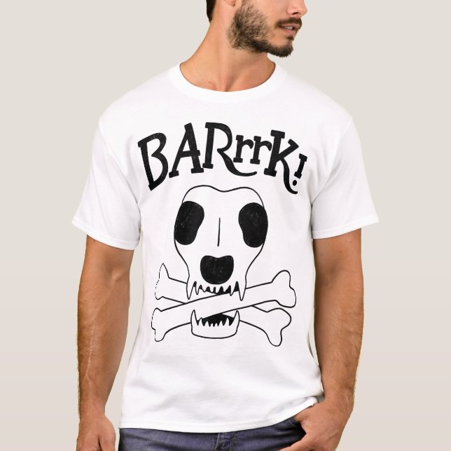 Camiseta La anatomía esquelética de un perro pirata (Anverso)