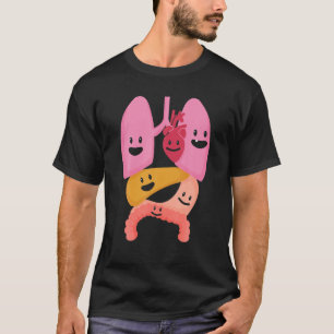 Camiseta La anatomía humana de los órganos humanos de los