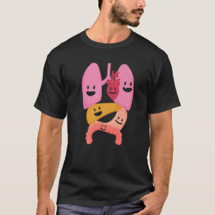 Camiseta La anatomía humana de los órganos humanos de los p