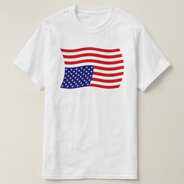 Camiseta La angustia de la bandera estadounidense al revés  (Diseño del anverso)