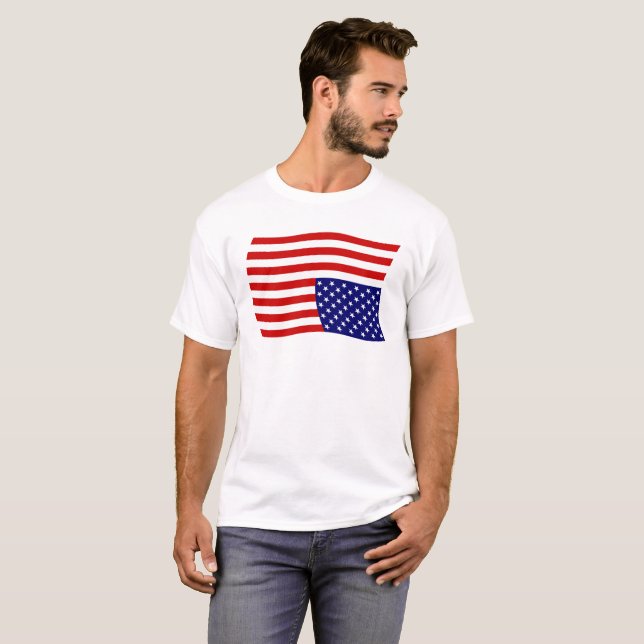 Camiseta La angustia de la bandera estadounidense al revés  (Anverso completo)