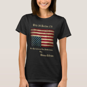 Camiseta La angustia de la bandera estadounidense boca abaj