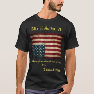 Camiseta La angustia de la bandera estadounidense boca abaj