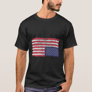 Camiseta La angustia de la bandera norteamericana boca abaj