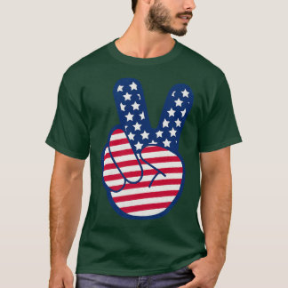 Camiseta La angustia de la mano del retro de la bandera est
