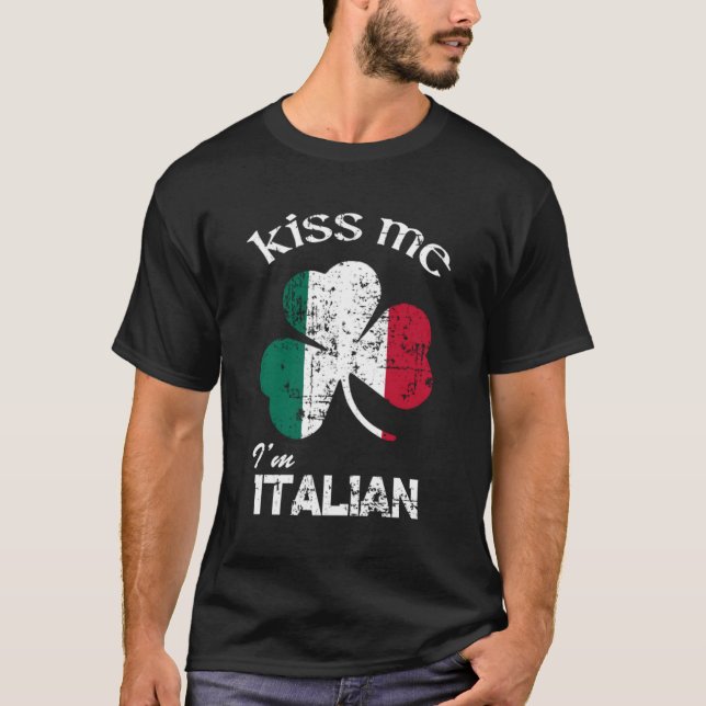 Camiseta La Angustia Me Besa Que Soy Italiano Día De San Pa (Anverso)