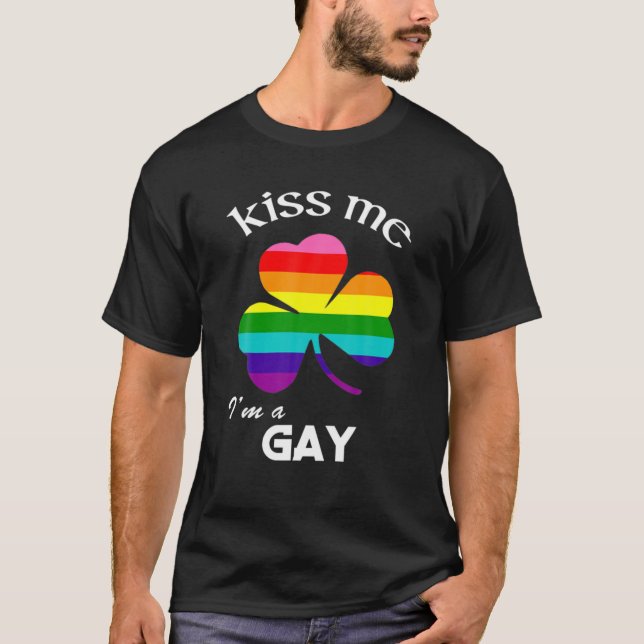 Camiseta La angustia me besa, soy un Shamrock gay St. Patri (Anverso)